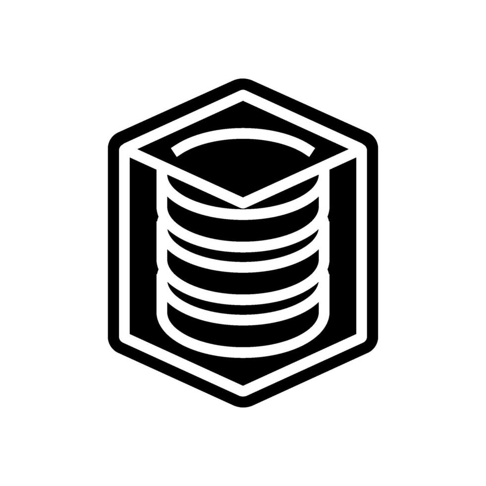 built storage glyph icon object vector
