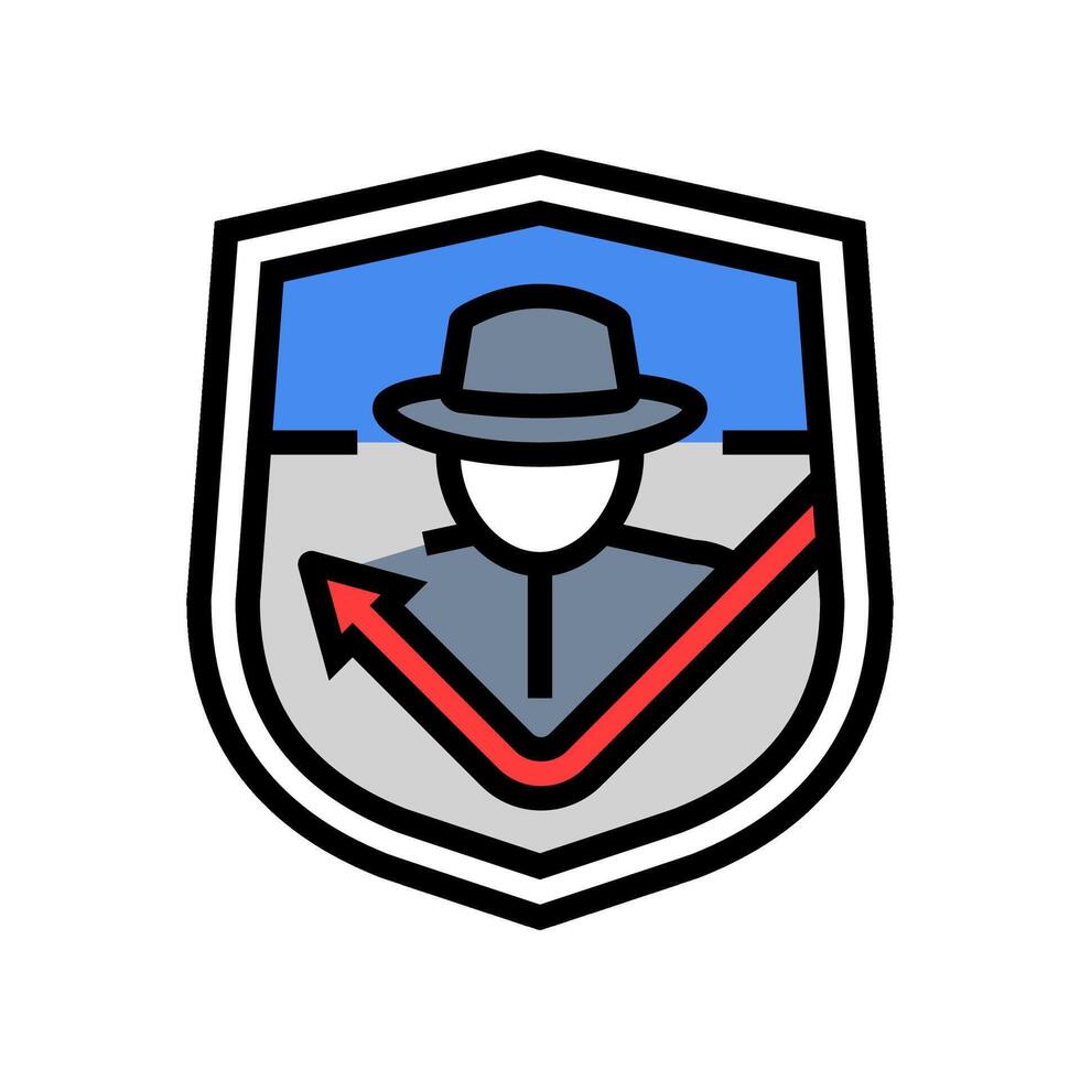anti theft feature color icon symbol vector
