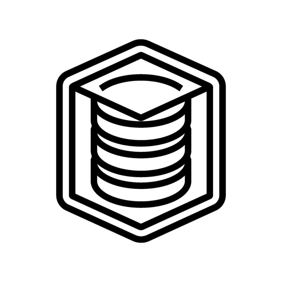 built storage line icon item vector