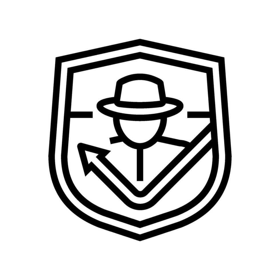 anti theft feature line icon object vector