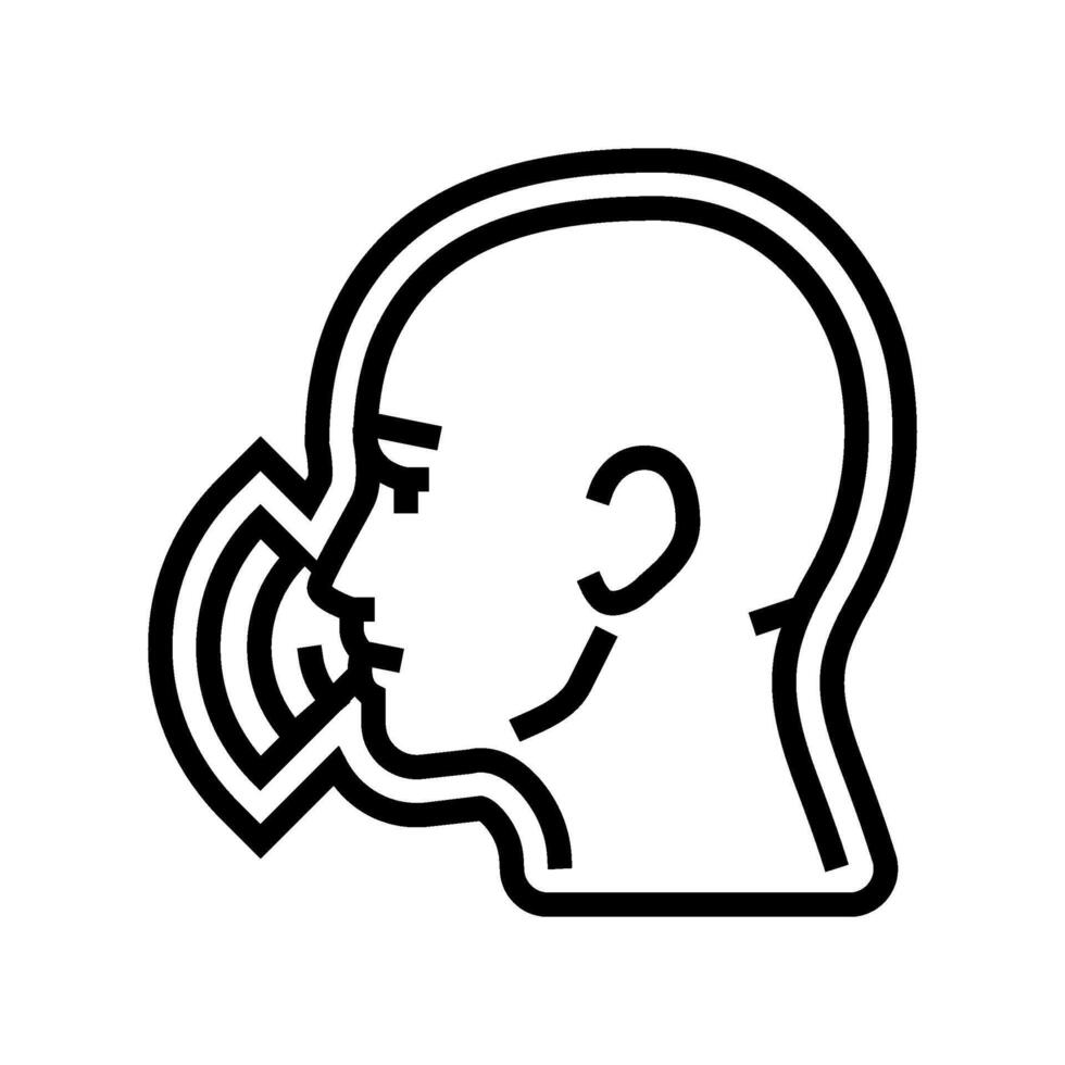 voice activated line icon illustration vector