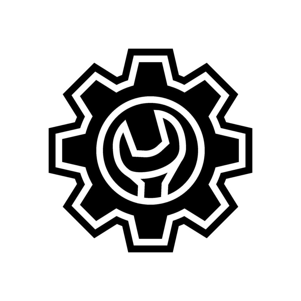 minimal maintenance glyph icon illustration vector