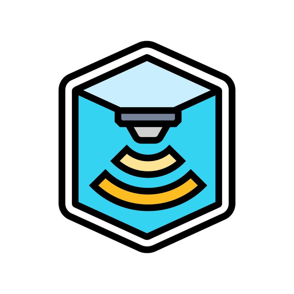 built sensor color icon illustration vector