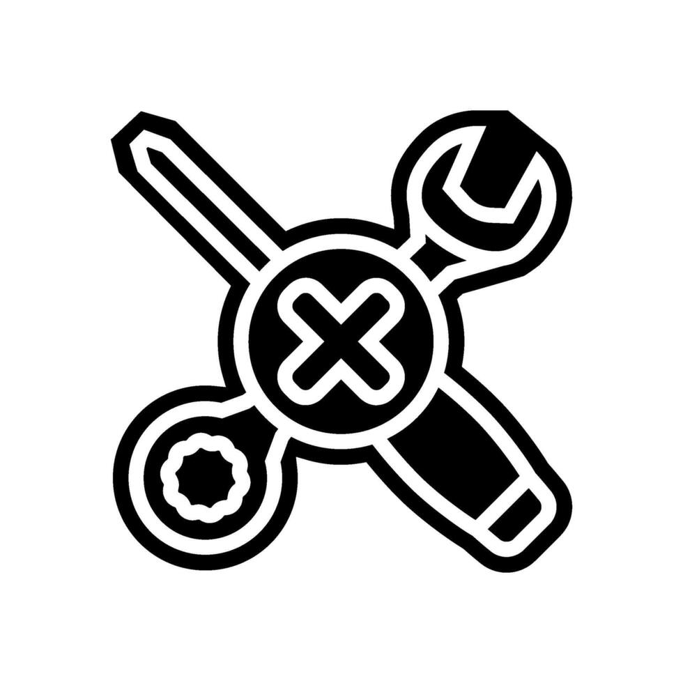 no assembly needed glyph icon illustration vector