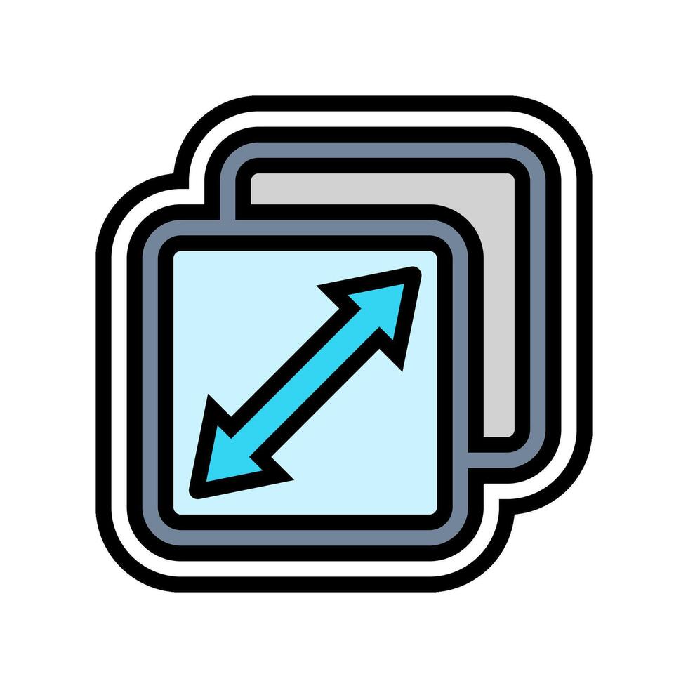 universal fit color icon symbol vector