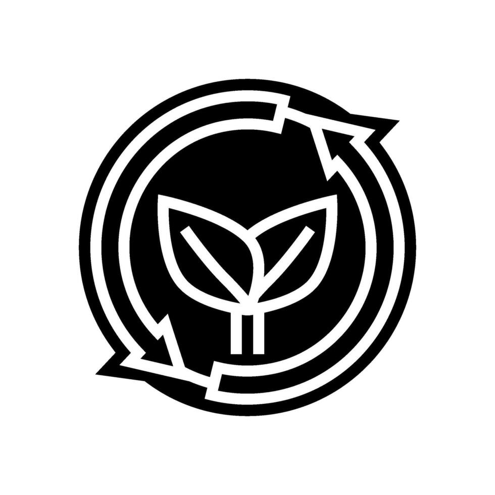 eco friendly glyph icon illustration vector