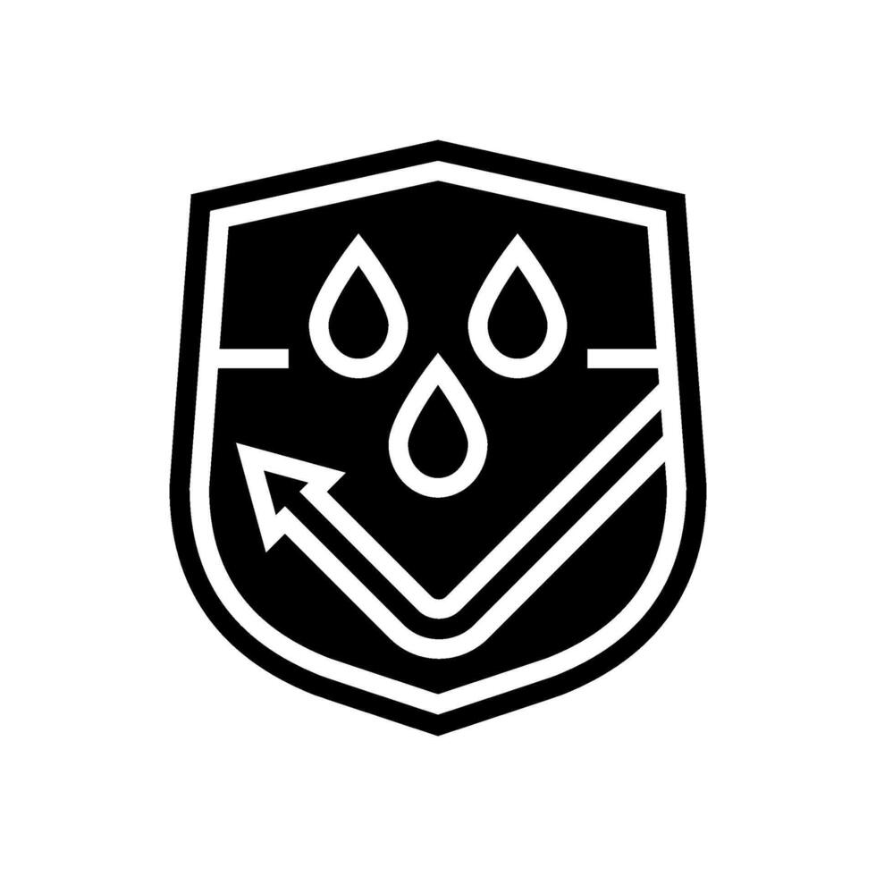 water resistant glyph icon illustration vector