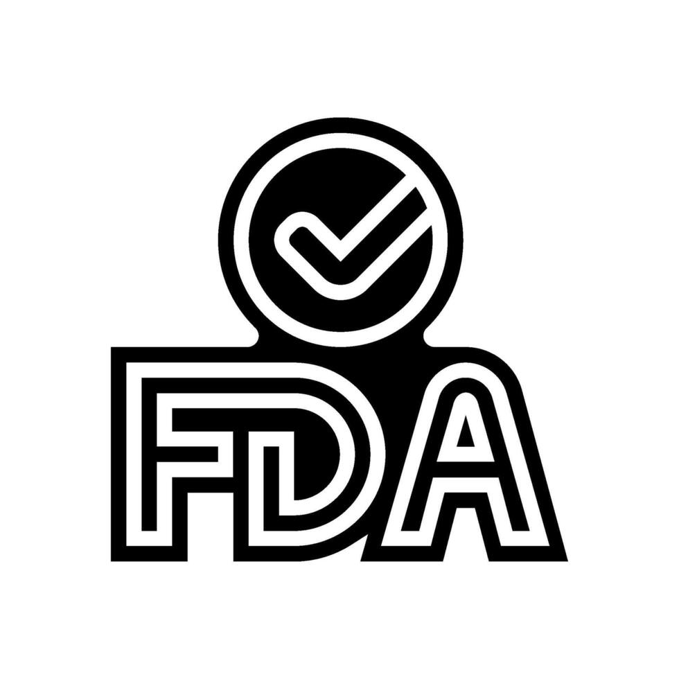 fda approved glyph icon illustration vector