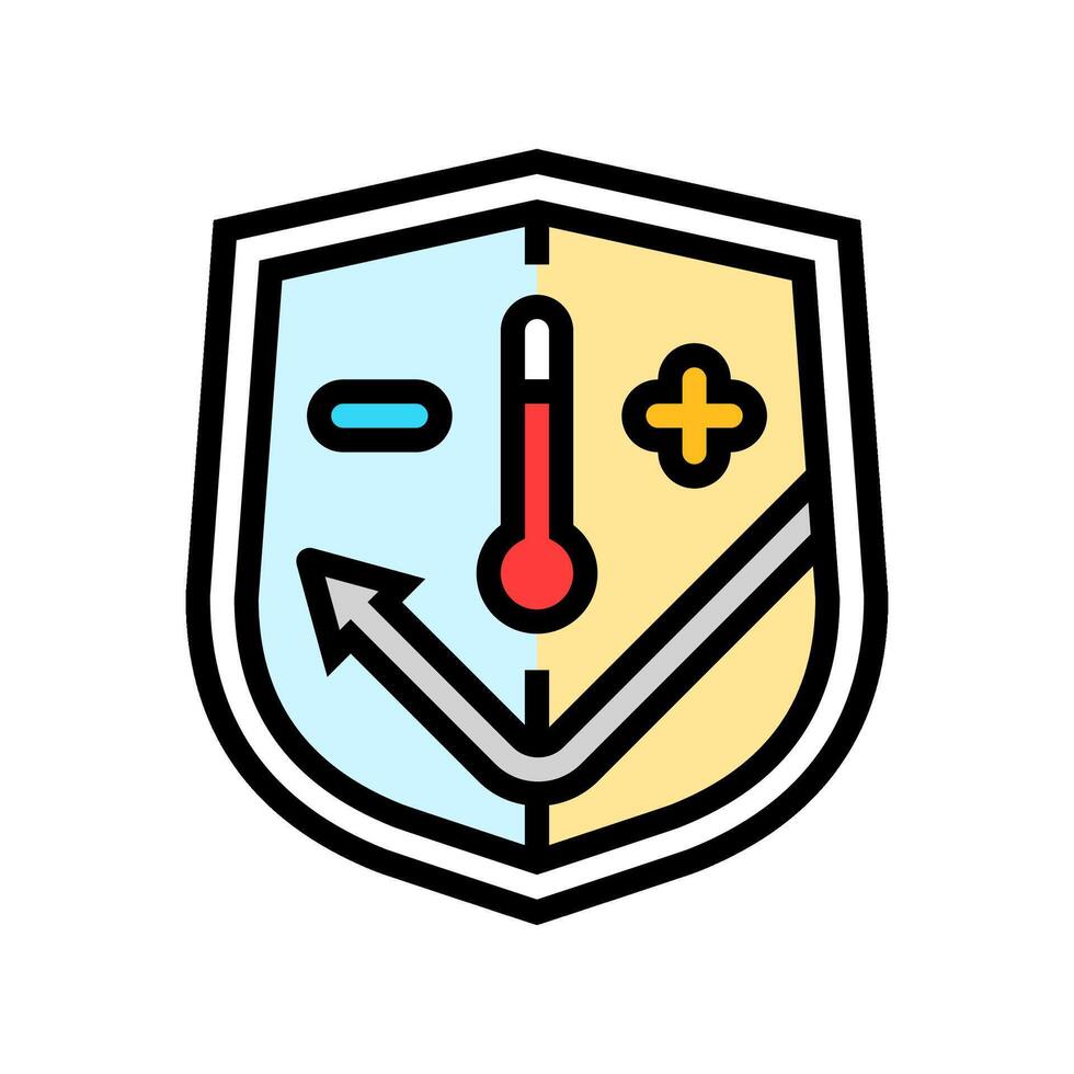 temperature resistant color icon illustration vector