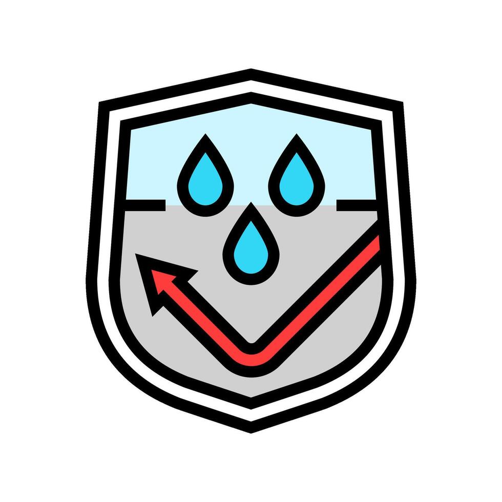 water resistant color icon illustration vector