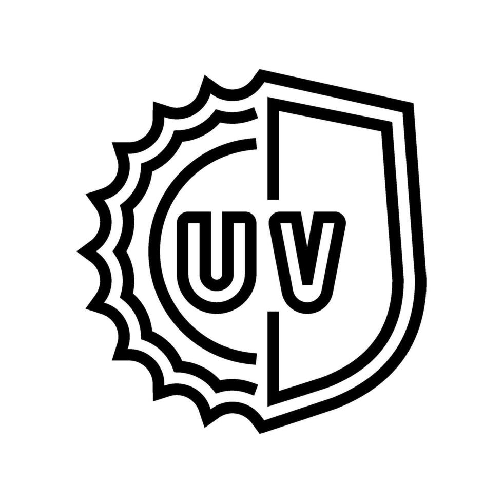 uv protection line icon illustration vector