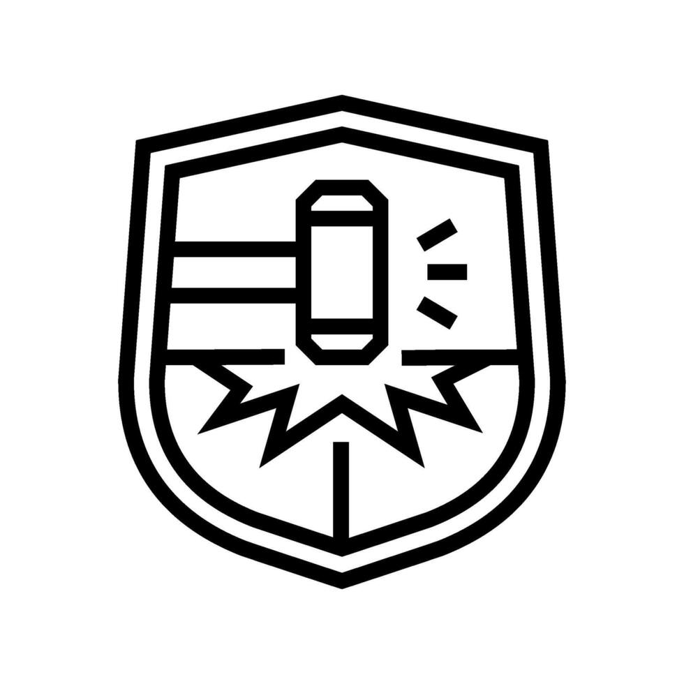 impact resistant line icon illustration vector