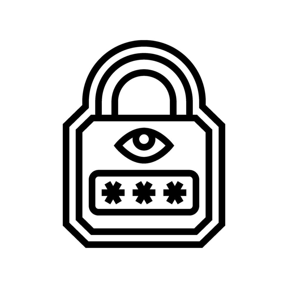 tamper proof line icon illustration vector