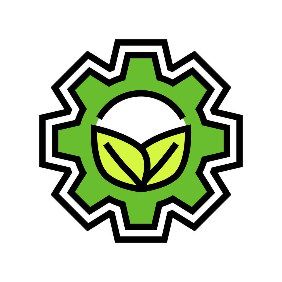 eco conscious production color icon illustration vector