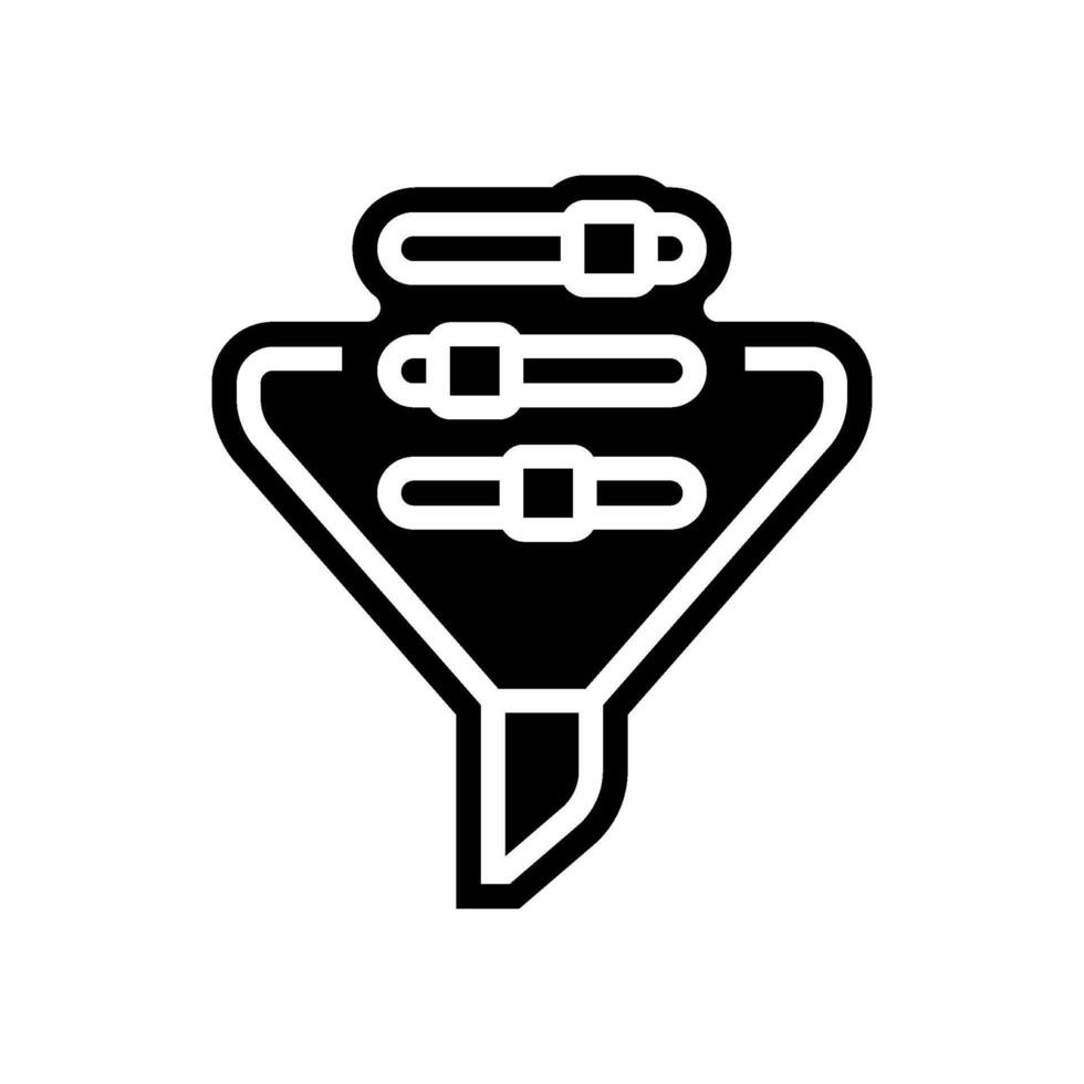 built filter glyph icon illustration vector