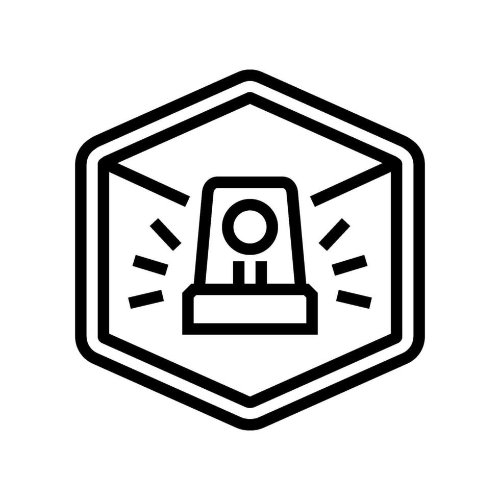 built alarm line icon illustration vector