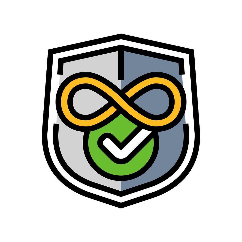 lifetime warranty color icon item vector