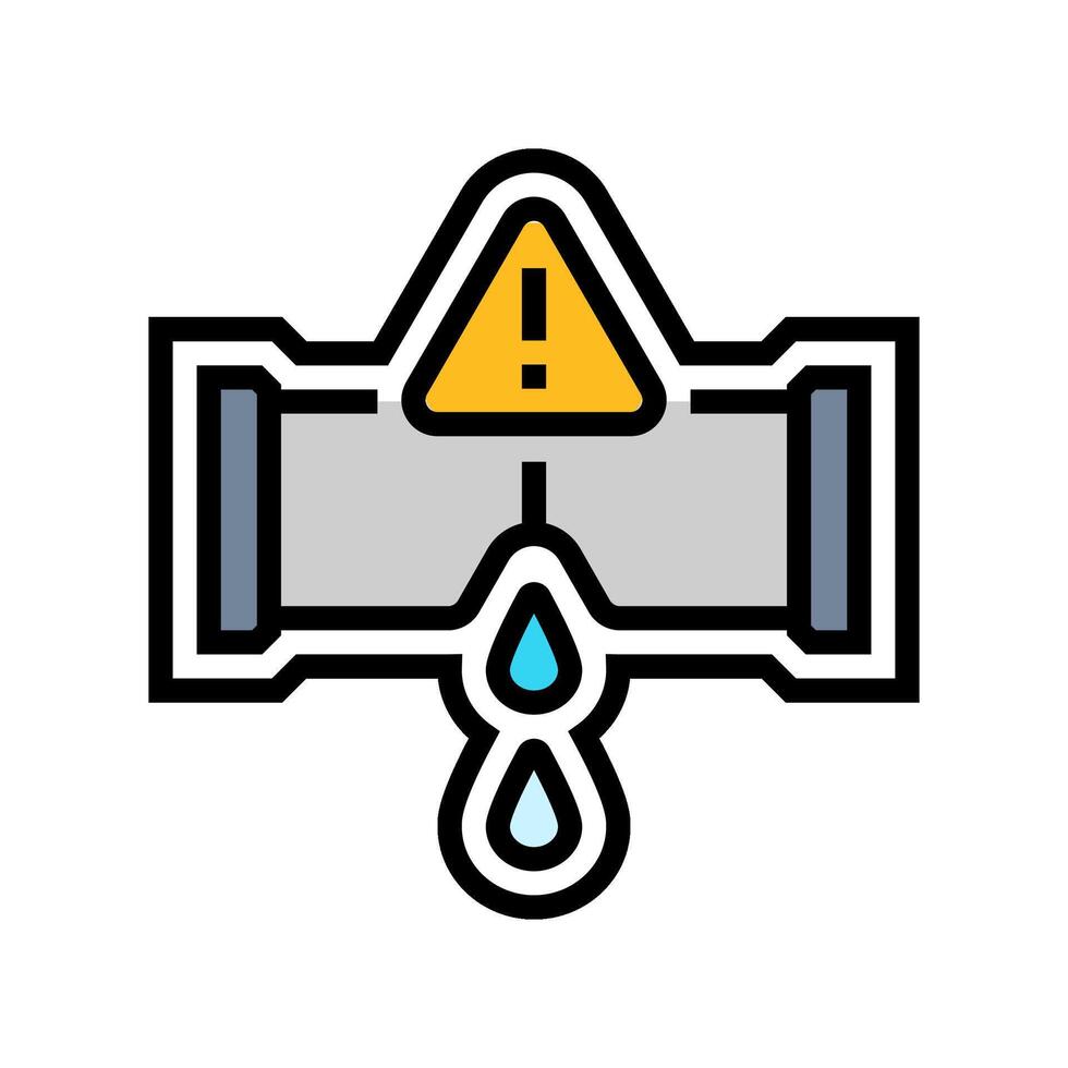 leak detection system color icon illustration vector