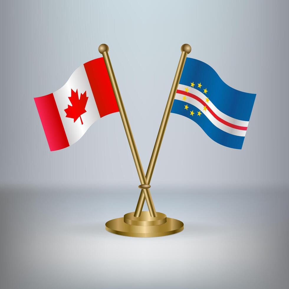 Canada and Cape Verde table flag relation vector