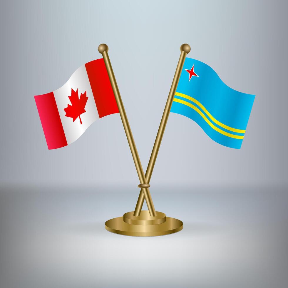 Canada and Aruba table flag relation vector