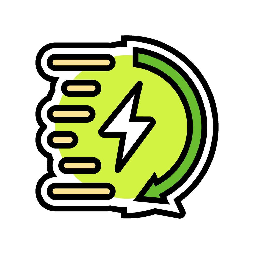 quick charge enabled color icon illustration vector