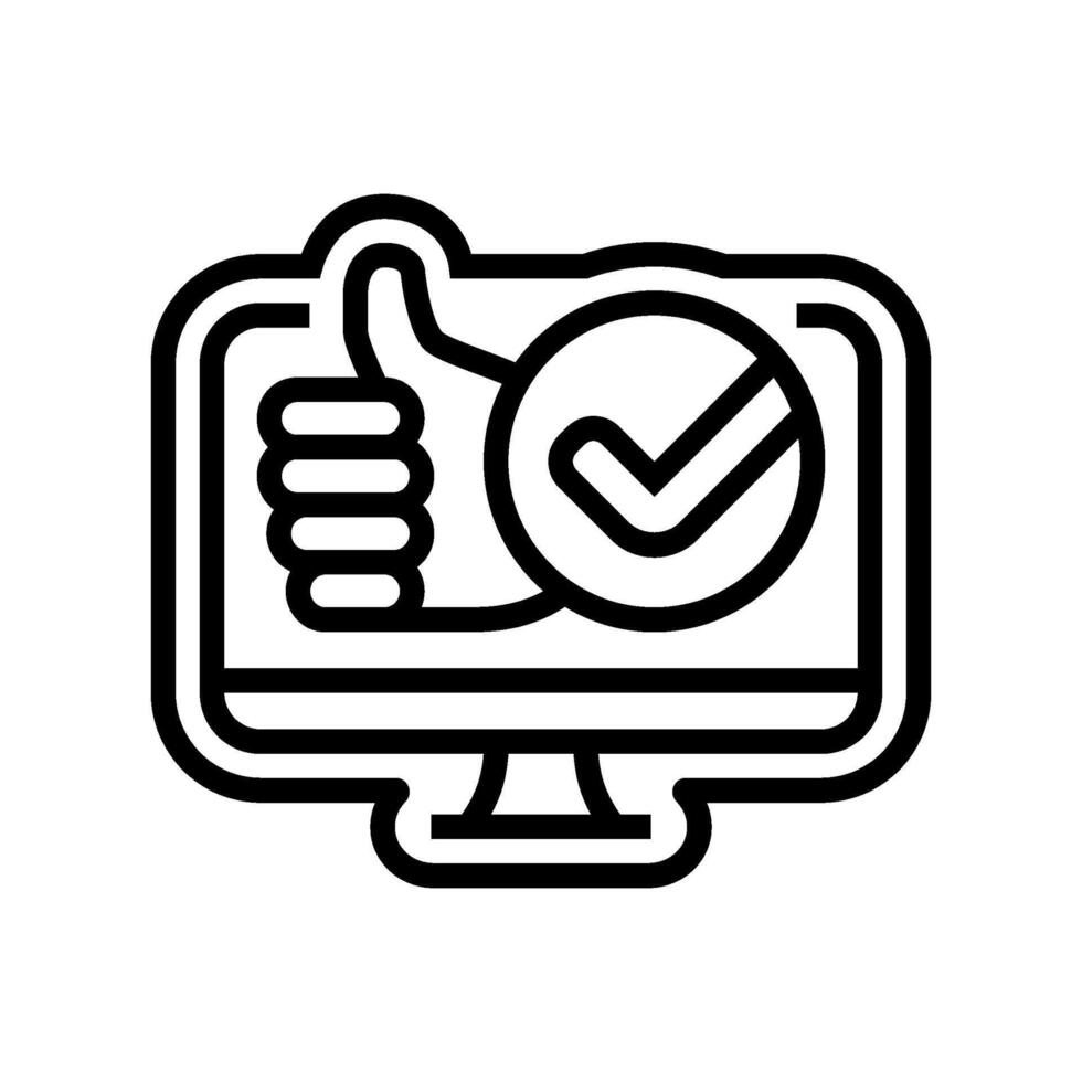 user friendly interface line icon object vector