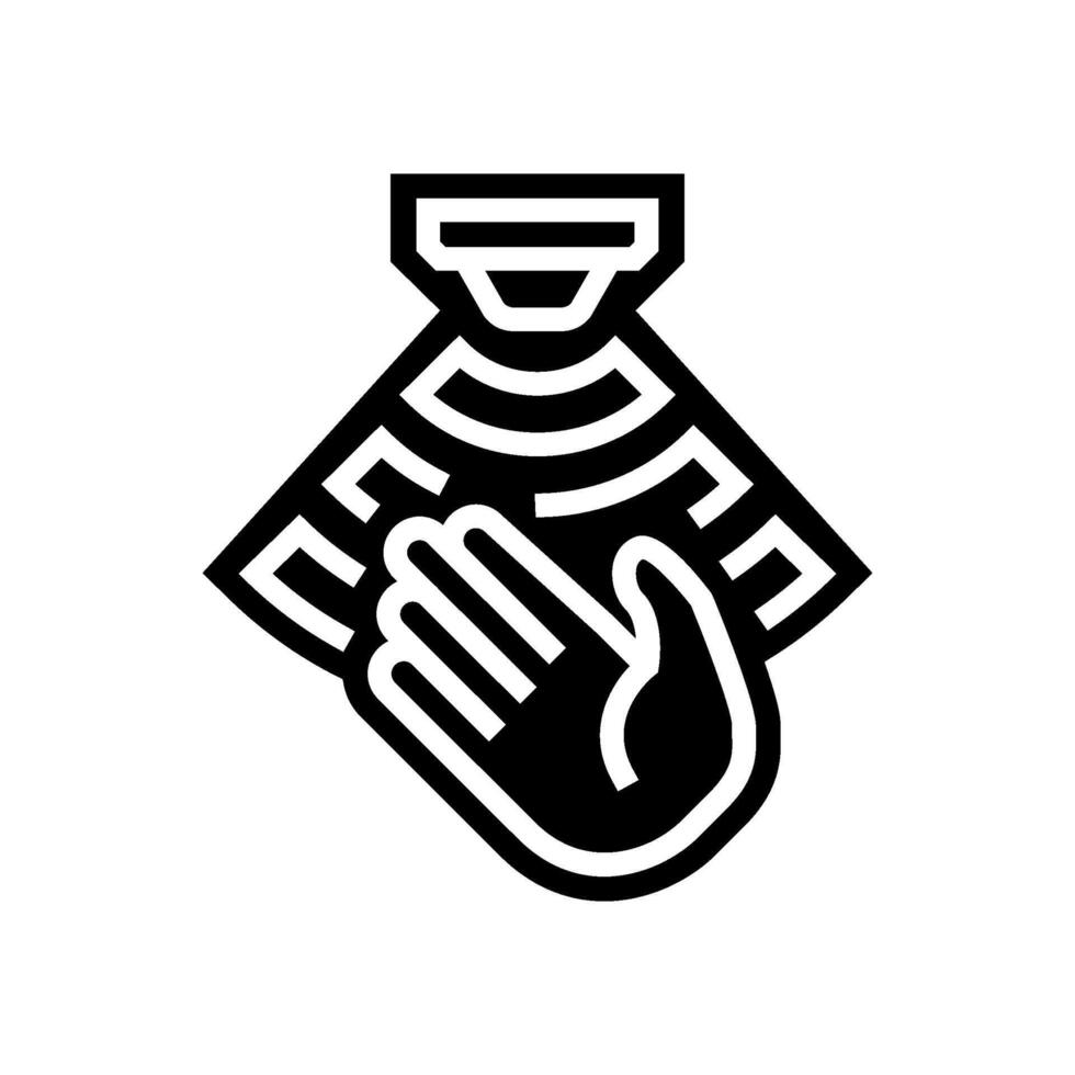 motion activated glyph icon illustration vector