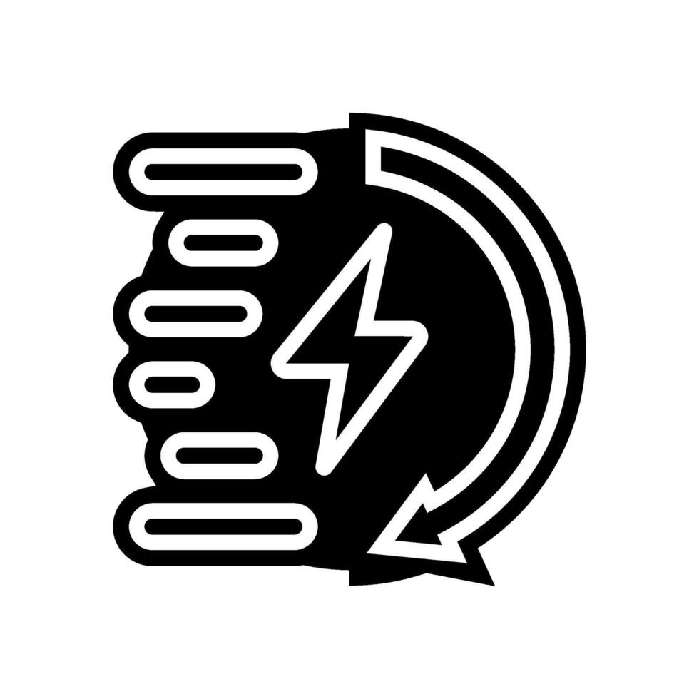 quick charge enabled glyph icon illustration vector