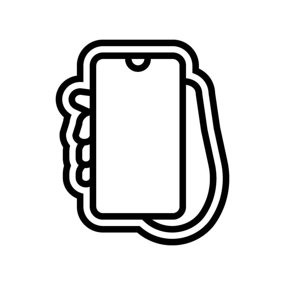 one hand operation line icon symbol vector
