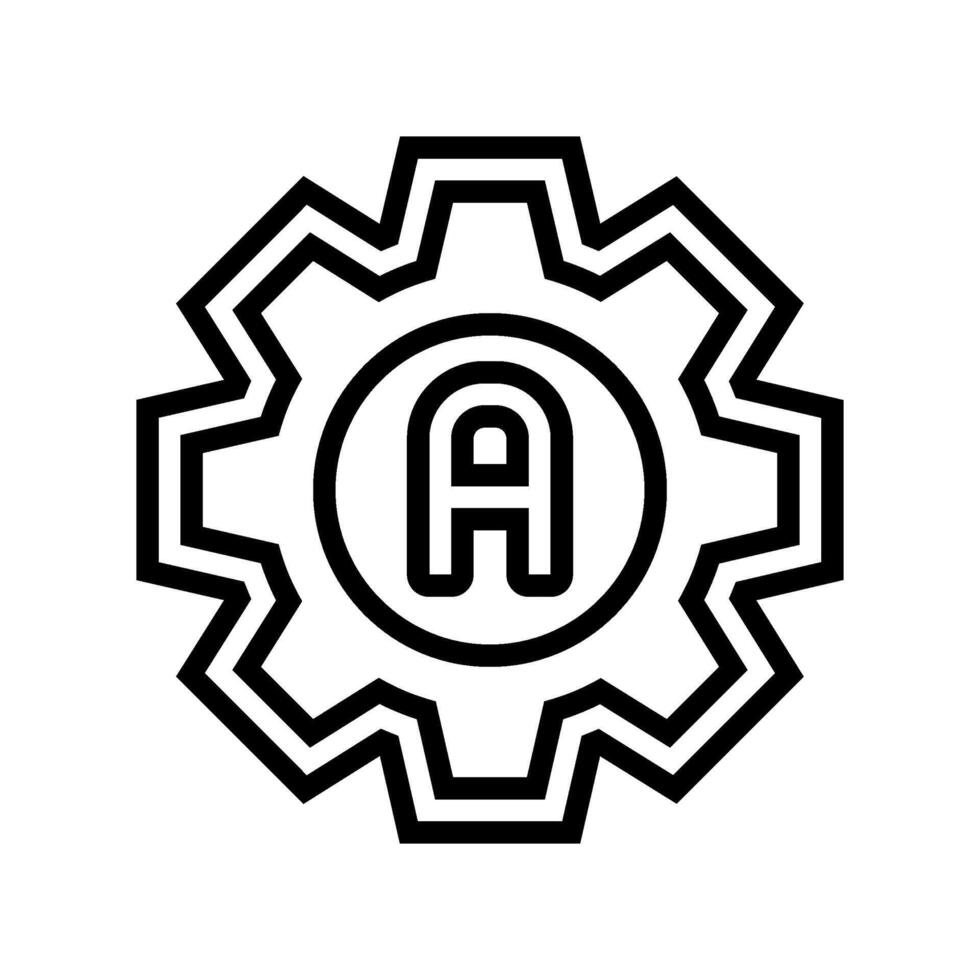 auto adjust feature line icon illustration vector