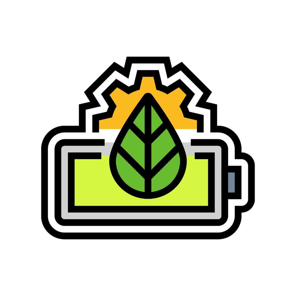 power saving mode color icon illustration vector