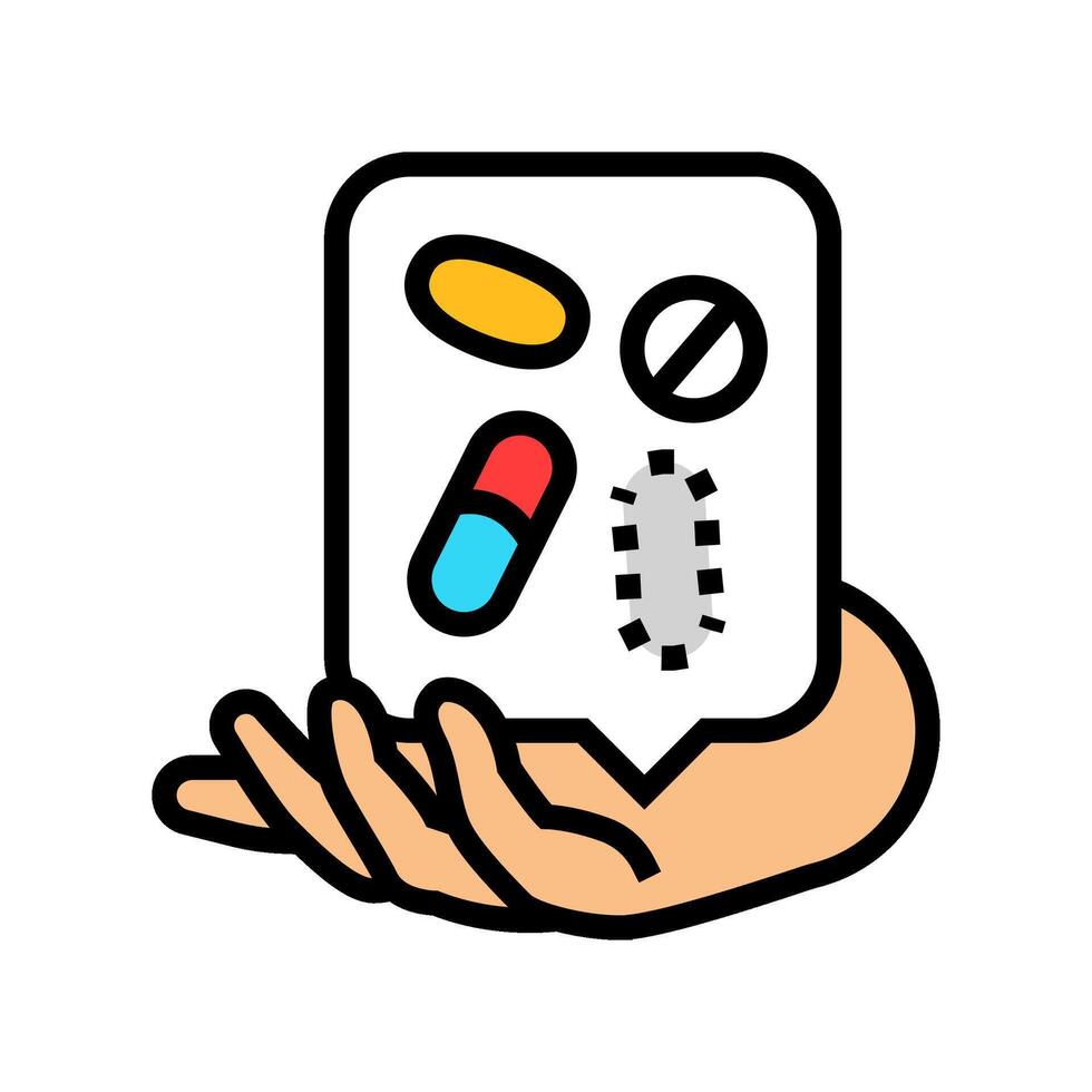 access essential medicines color icon illustration vector