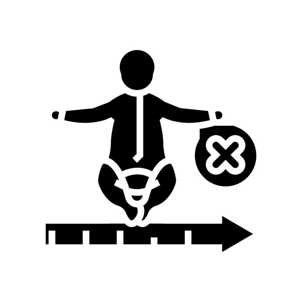 infant mortality rate glyph icon illustration vector
