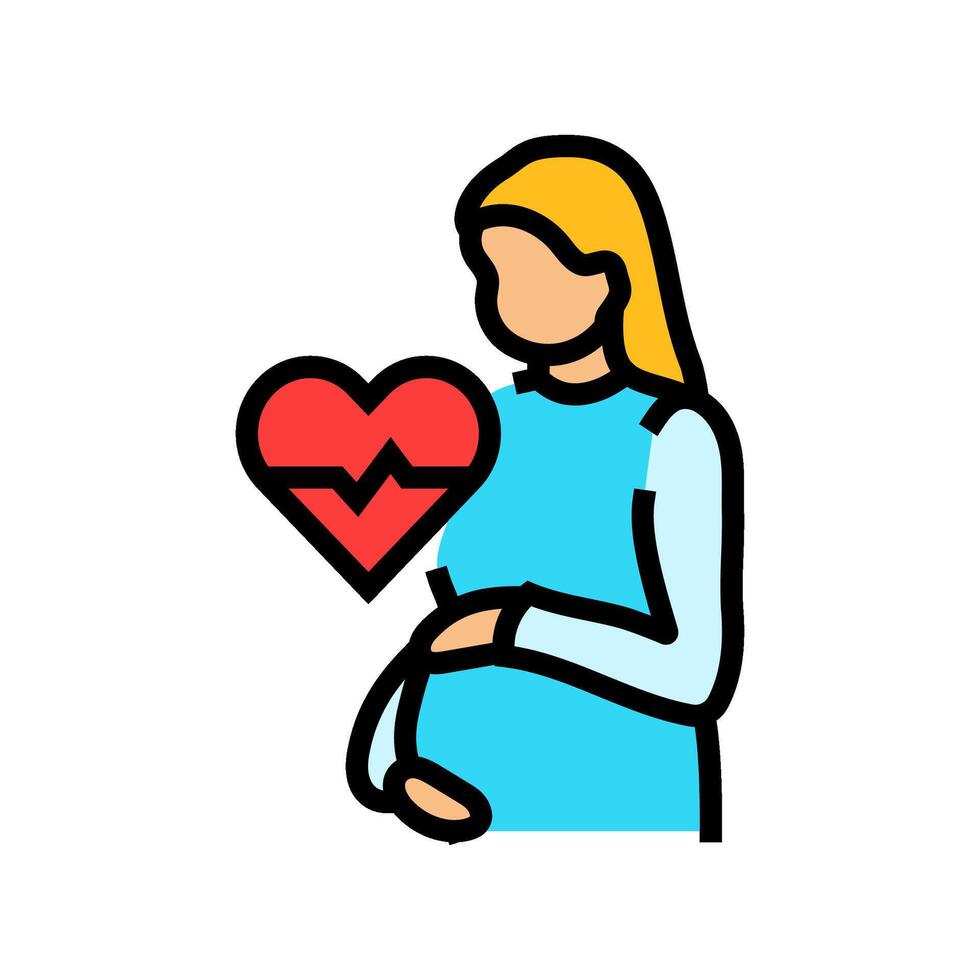 maternal health care color icon illustration vector