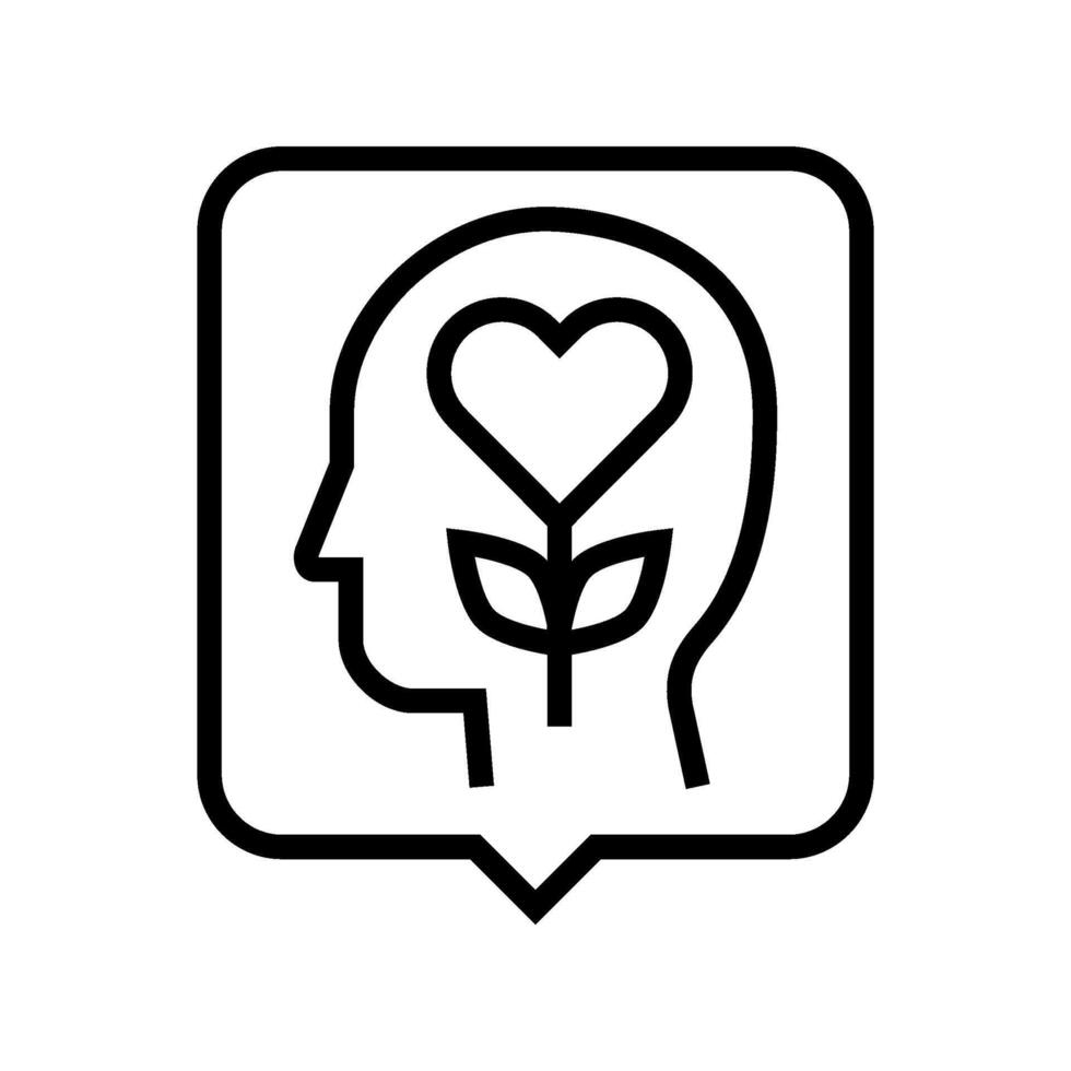 mental health services line icon illustration vector