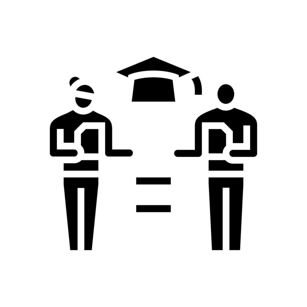 equal access education glyph icon illustration vector