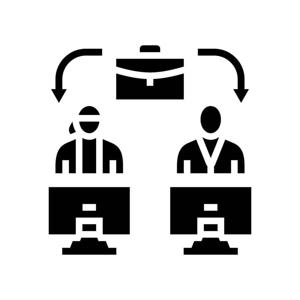 workplace equality glyph icon illustration vector