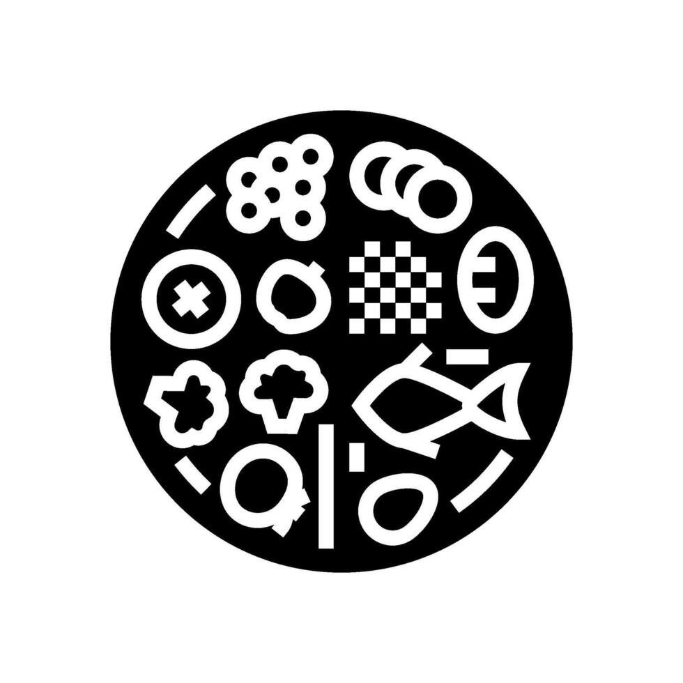 nutrition plate glyph icon illustration vector