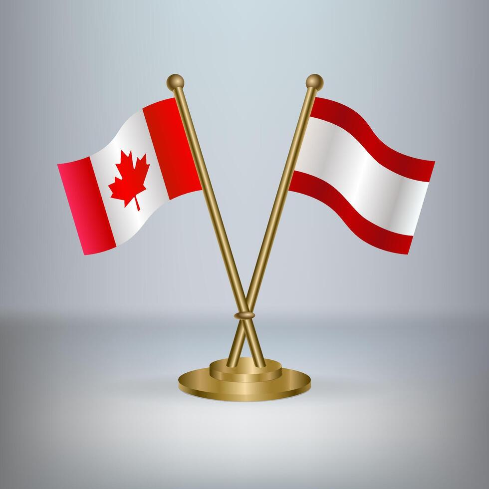 Canada and Tahiti table flag relation vector