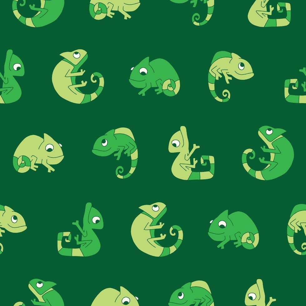 Chameleon Pattern Illustration Seamless for Wallpaper Background Cover Packaging vector