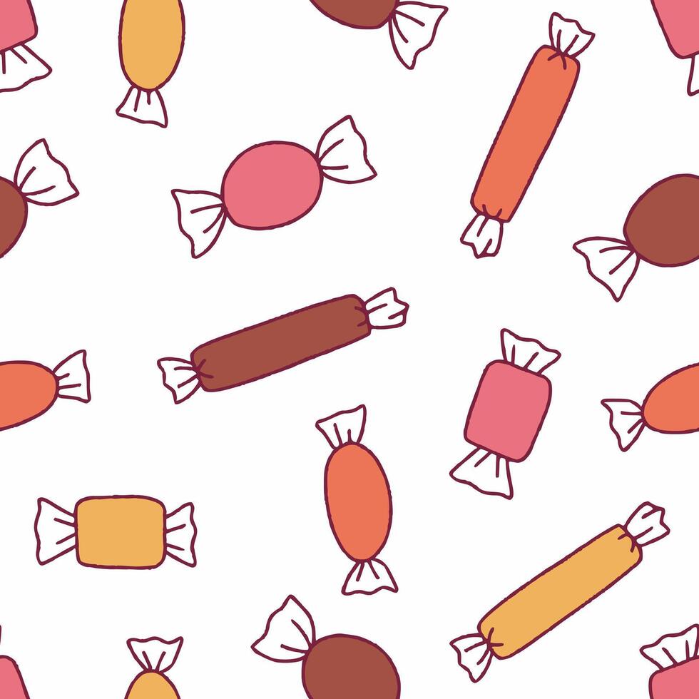 Candy Pattern Repeat Seamless for Wallpaper Background Cover Packaging vector