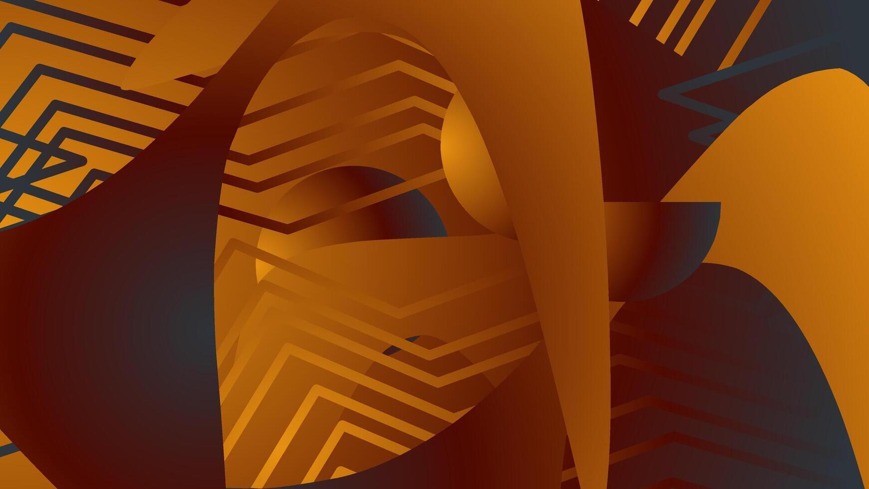 Abstract 3d rendering of chaotic shapes. vector