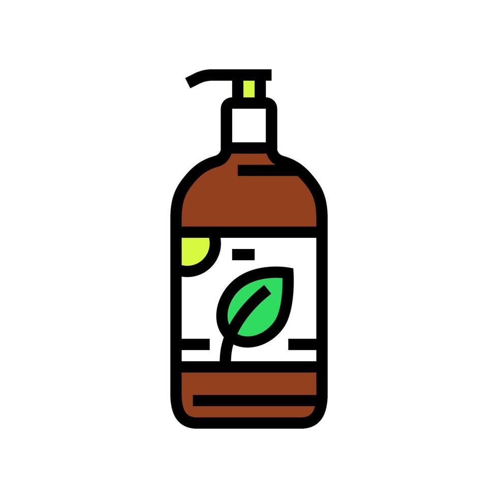 organic liquid soap bottle color icon illustration vector