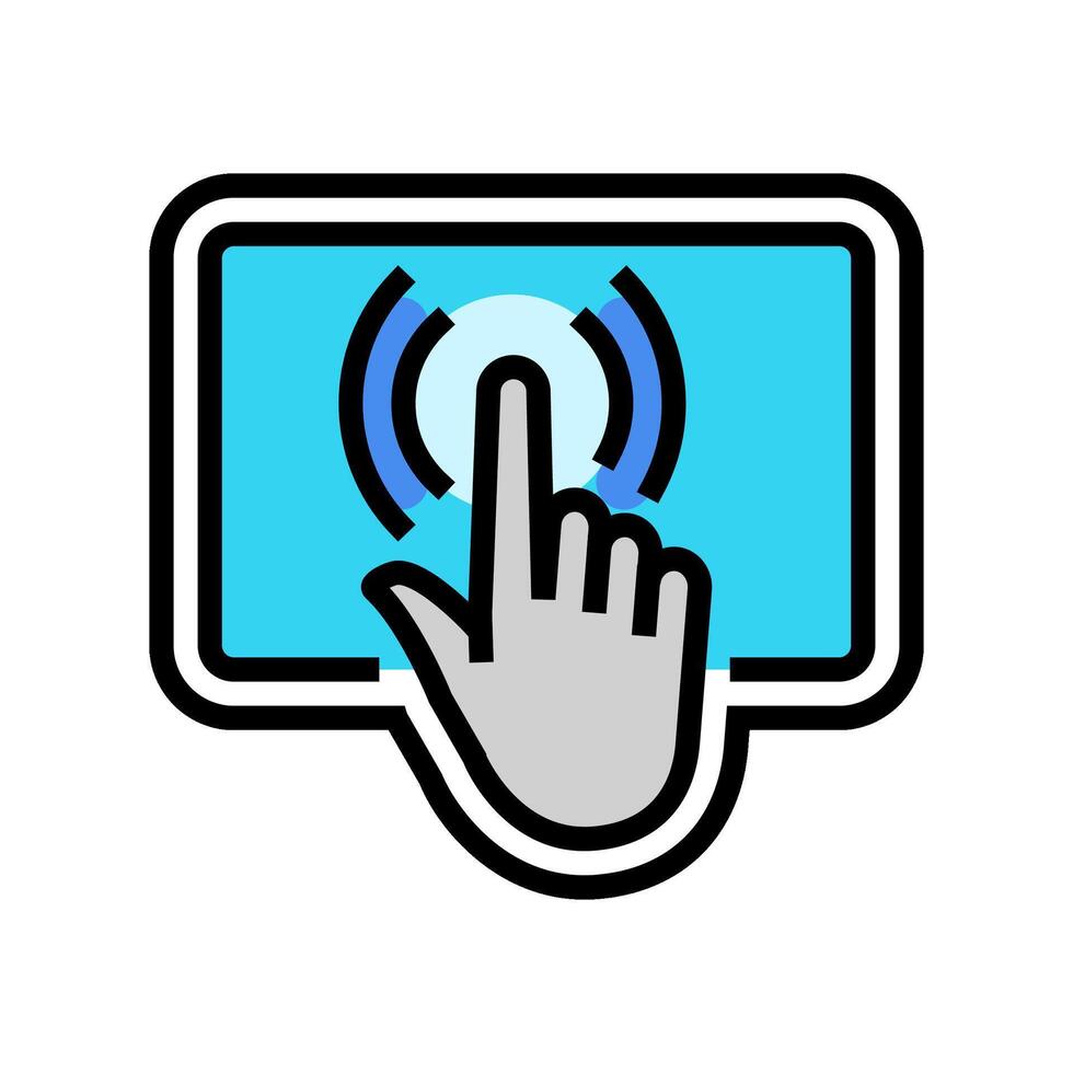 interactive display color icon illustration vector