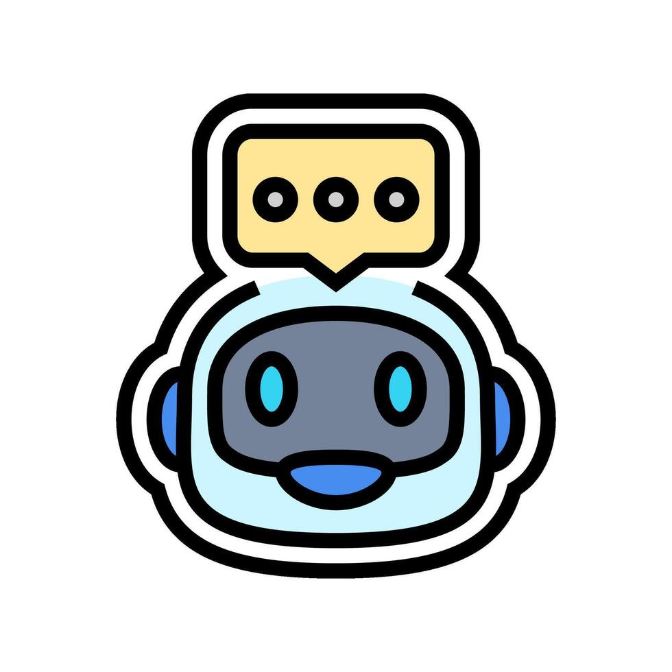 smart assistant support color icon illustration vector