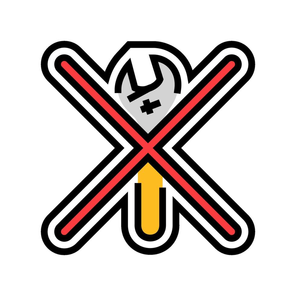 no tools required color icon illustration vector