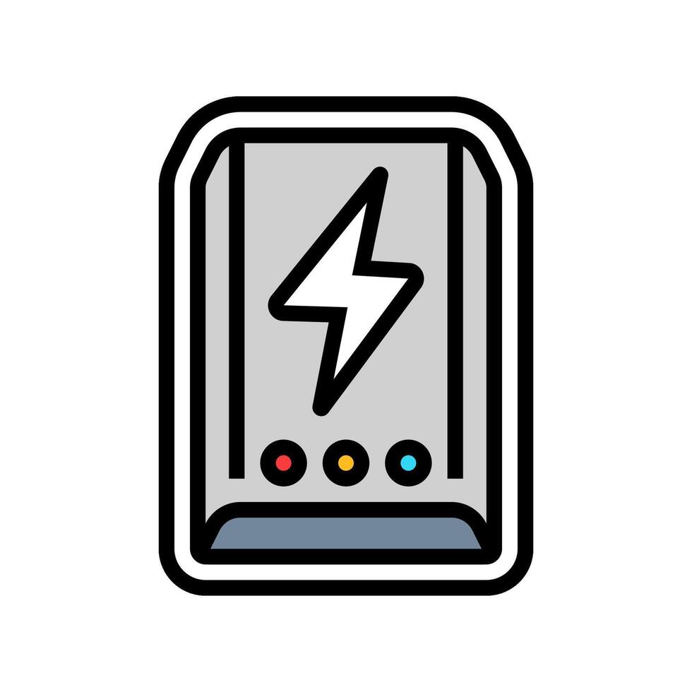 portable charging option color icon illustration vector