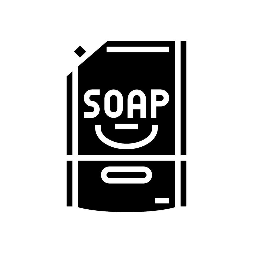 refill pouch liquid soap glyph icon illustration vector