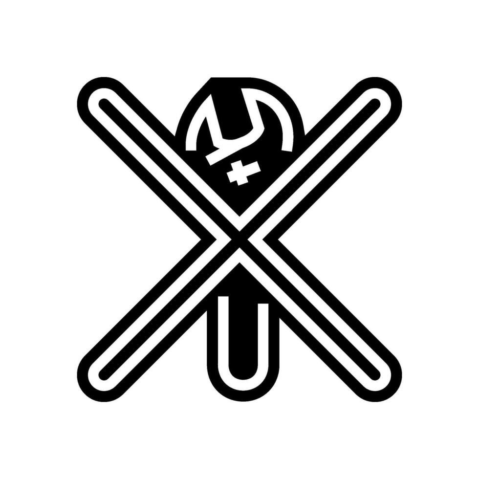 no tools required glyph icon illustration vector
