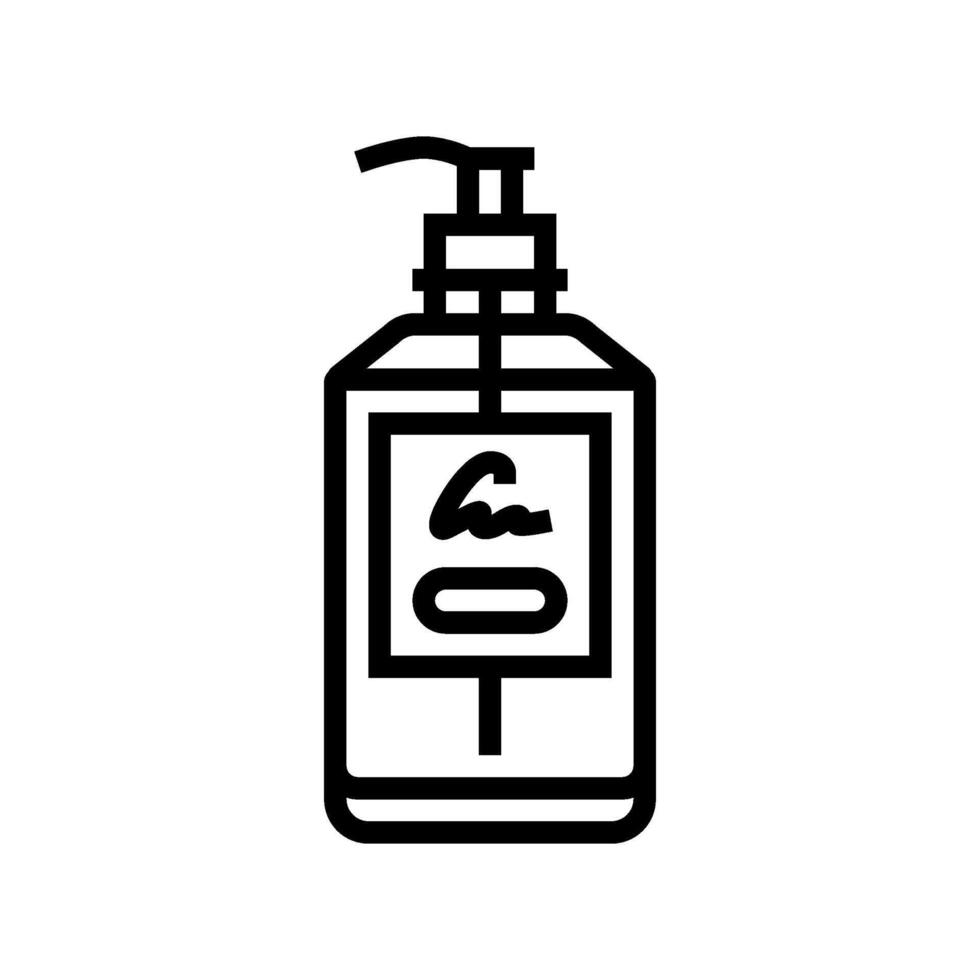 luxury branded soap bottle line icon illustration vector